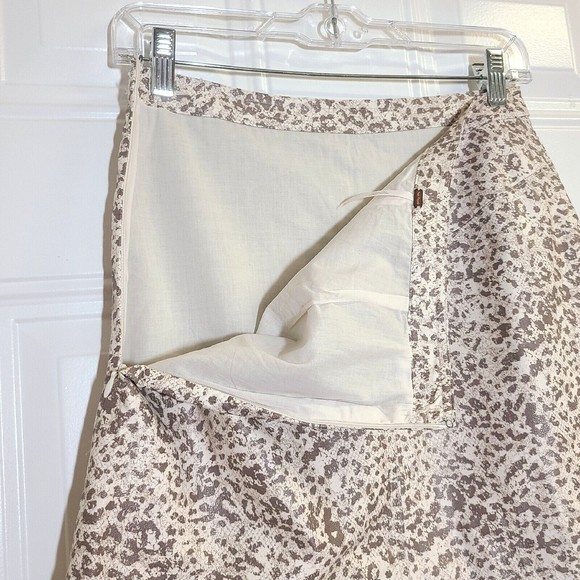 Free People Skirt Womens Size 4 Animal Print Vegan Leather Light Combo Faux Wrap - Picture 7 of 14